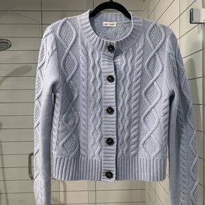 100% Wool Baby Blue Cardigan